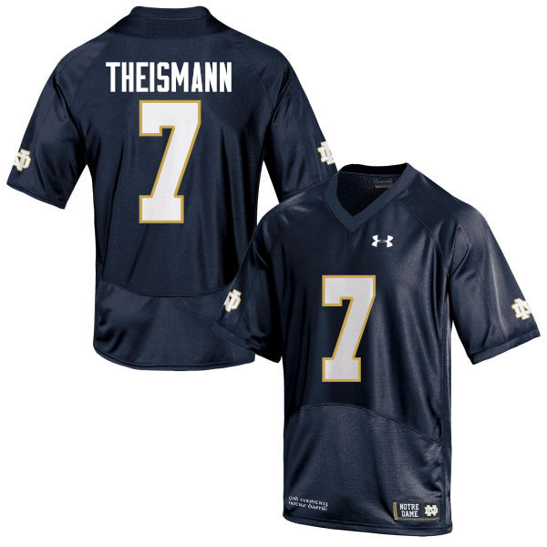 Men #7 Joe Theismann Notre Dame Fighting Irish College Football Jerseys-Navy Blue